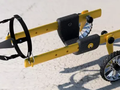 Biomedical Dog Wheelchair 3D print model