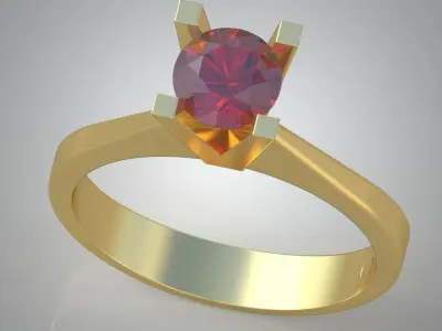 Diamond ring 0347 3D printable model Free 3D print model