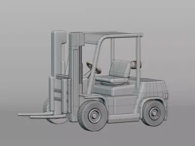 Forklift Truck Low-poly 3D model