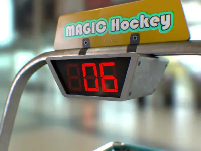 Air hockey and table football 3D model