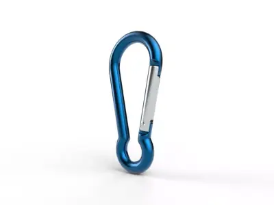 Carabiner Hook  01 Low-poly 3D model