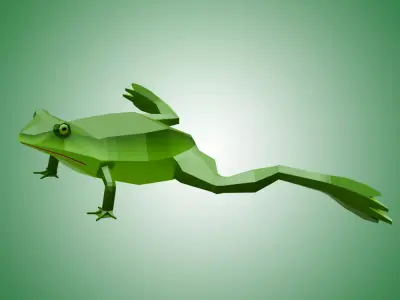 Frog Low Poly Low-poly 3D model purchase