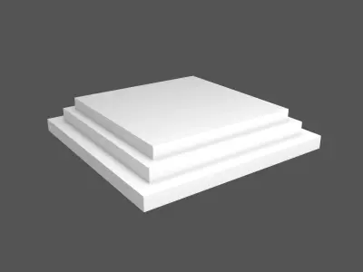 Podium Stage v2 001 Low-poly 3D model