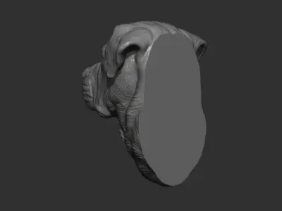 Rottweiler head dog 3D print model