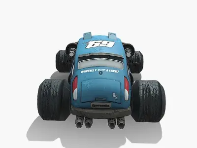 Car 49 Mercury Low-poly 3D model