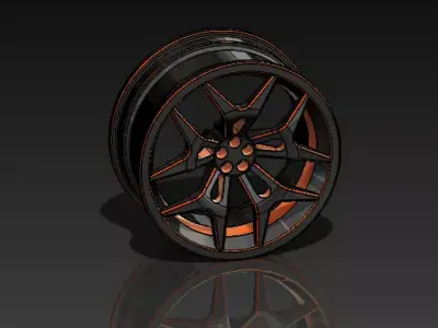 Rim 3D Model orange rims 3D print model