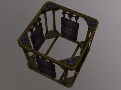 Crate Sheel Low-poly 3D model