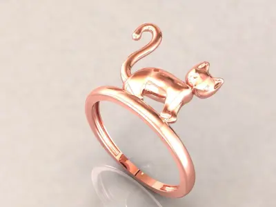cat ring minimal 5 3D print model