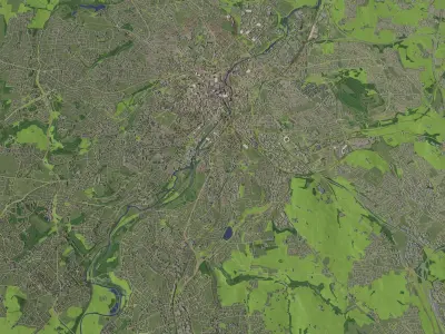 Leeds England - city and urban 3D model