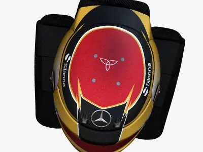 Wehrlein helmet 2017 Low-poly 3D model