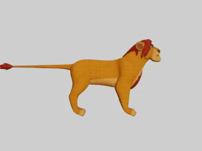 Teen Mufasa Low-poly 3D model