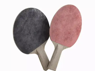 Table Tennis Rackets Low-poly 3D model