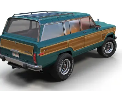 Offroad Jeep Wagoneer Low-poly 3D model
