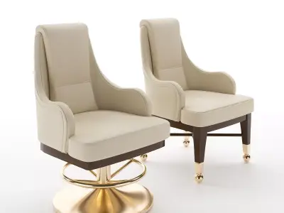 Casino chair Low-poly 3D model