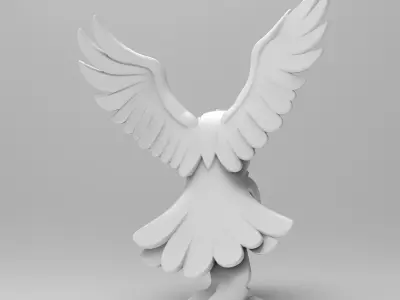 Elegant Eagle minimalist Sculpture Free 3D print model
