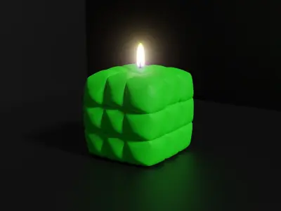 Puffy Candle 3D model