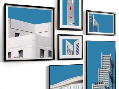 Minimal Photo Frame Set - 19 Low-poly 3D model