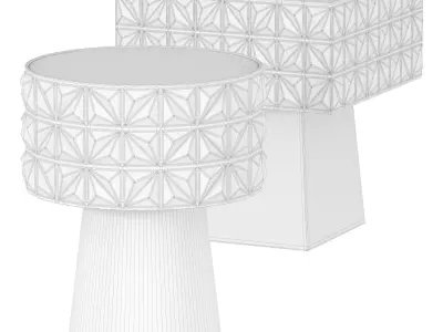 SIDE TABLE BESTO ROUND AND SQUARE 3D model