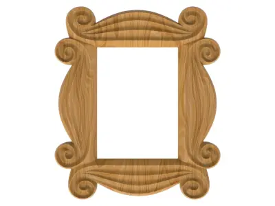 Carved picture frame STL 3D model 23
