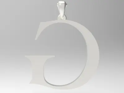 Alphabet Latin G 3D print model