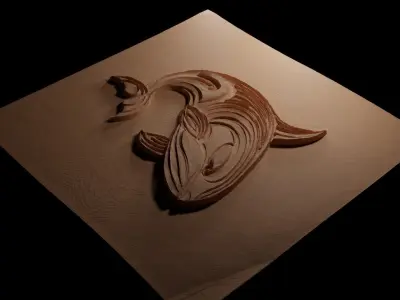 Orca CNC 3d Print High Relief Sand Casting 3D print model