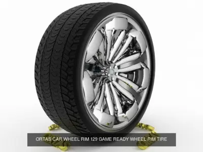 ORTAS CAR WHEEL RIM 129-130 GAME READY WHEEL 3D Model Pack