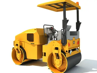 Tandem Vibratory Road Roller 3D model