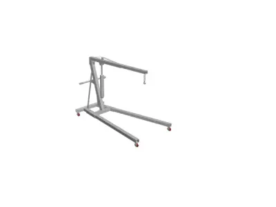 Hydraulic hand Crane Low-poly 3D model