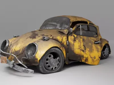 old beetle car 3D model