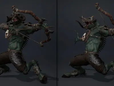 Ghost Archer Arm2 Brutal Low-poly 3D model