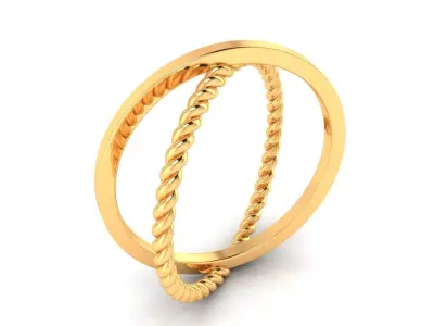 Ring M168 The luxury female abstract ring wedding 3D print model
