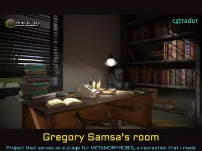 Gregory Samsas room Low-poly 3D model