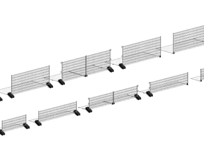 Mobile Fence - Revit Family 3D model
