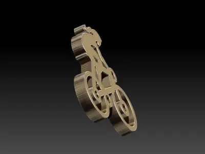 Biker woman  3D print model