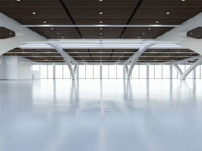 Exhibition Hall Interior 2 Low-poly 3D model