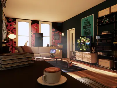 Living room 3D model 3