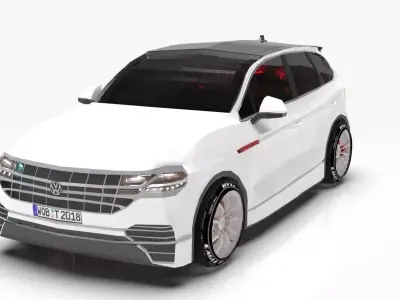 Lowpoly Basic Volkswagen Touareg Low-poly 3D model