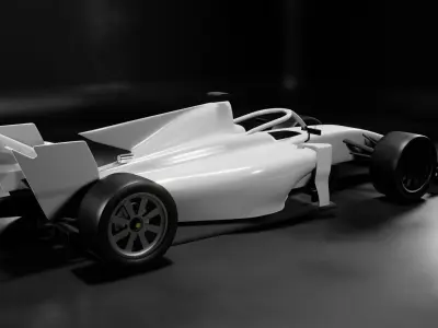 Formula 2 Car High Poly 3D model