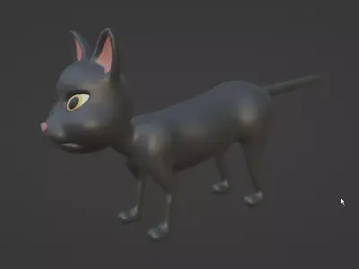 Stylize Cat Low-poly 3D model