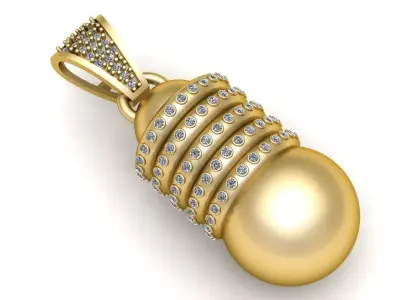 Gold Luxury Pendant 3D print model