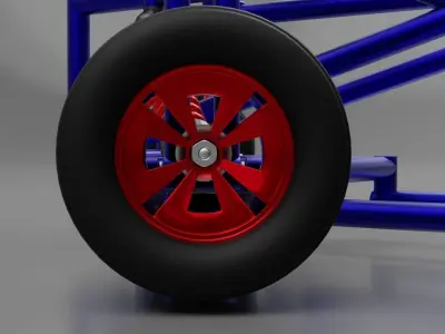 quad bake cart 3D model