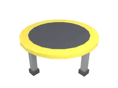 Trampoline v1 005 Low-poly 3D model