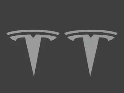 Tesla emblem  Low-poly 3D model