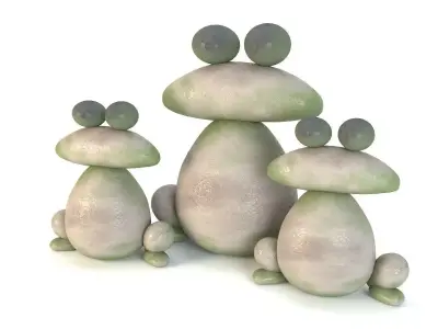 Frogs three 3D model