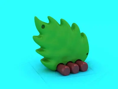 Leaf Roller Toy Car  Cute 3D Printable Nature-Inspired Model 3D print model