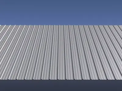 Metal sheet roofing 25O16 3D model