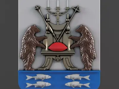 Coat of Novgorod 3D model