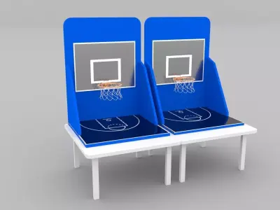 Basketball game Low-poly 3D model