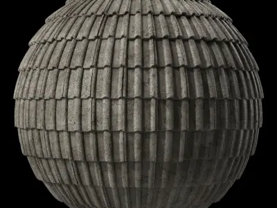 Roof Tile Materials 108- Concrete Roofing - Sbsar Seamless Pbr Texture