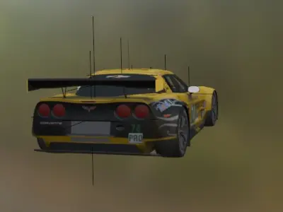 The Chevrolet Corvette C6R Low-poly 3D model